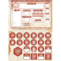 DUNGEONS AND DRAGONS TOKEN SET: SORCERER (PLAYER BOARD AND 22 TOKENS)